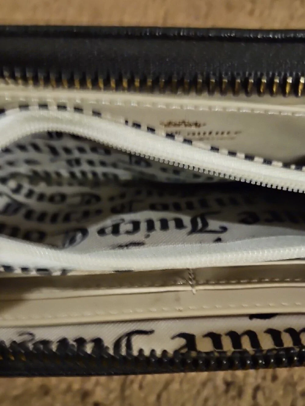 Juicy Couture Black Wristlet Wallet with Gold Logo
